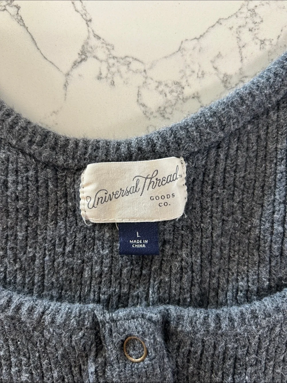Universal Thread Grey Ribbed Tank Top Sweater - Picture 2 of 3